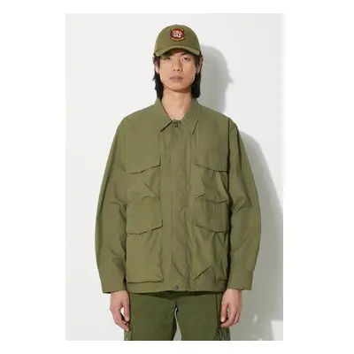 Bunda Universal Works Parachute Field Jacket pánská, zelená barva, 91076221