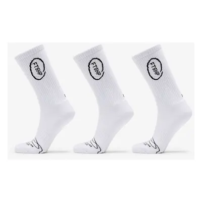 FTSHP Ponožky Footshop High Crew Socks 3-Pack White 39-42 94223141