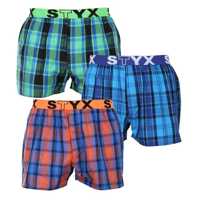 3PACK pánské trenky Styx sportovní guma vícebarevné (3B10456) 84966510