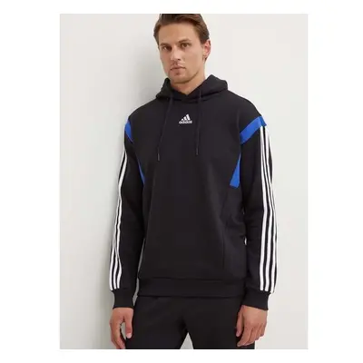 Mikina adidas pánská, černá barva, s kapucí, vzorovaná, JJ1537 94485952