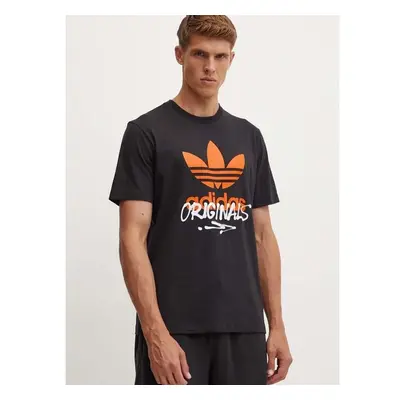 Bavlněné tričko adidas Originals černá barva, s potiskem, IZ2578 94828547