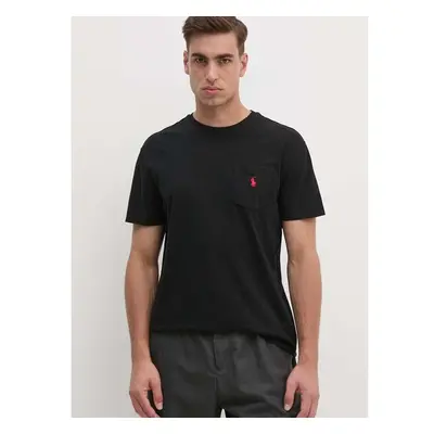 Bavlněné tričko Polo Ralph Lauren černá barva, 710707095 95240425