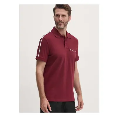 Polo tričko Armani Exchange vínová barva, aplikací, 8NZFSG ZJ81Z 95882026