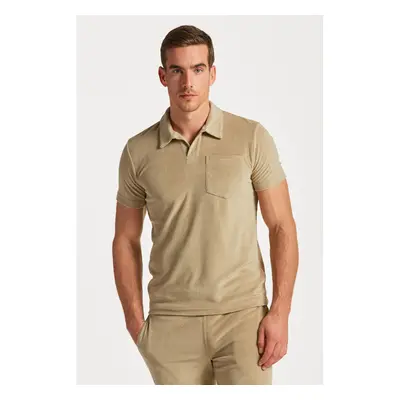 POLOKOŠILE GANT TERRY SS PIQUE CONCRETE BEIGE 77192857