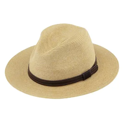 Letní Fedora klobouk s koženým páskem - Fiebig Beige 91199526