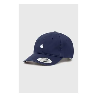 Bavlněná baseballová čepice Carhartt WIP Madison Logo Cap tmavomodrá 95192841