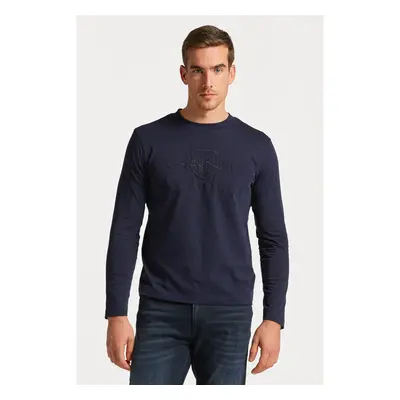 TRIČKO GANT REG TONAL SHIELD LS T-SHIRT EVENING BLUE 84605534