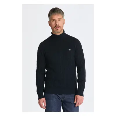 ROLÁK GANT COTTON CABLE TURTLE NECK EVENING BLUE 84606496