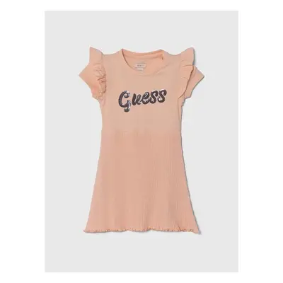 Dívčí šaty Guess oranžová barva, mini 90824420