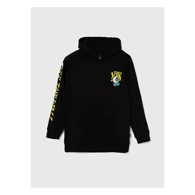 Dětská mikina Vans EYEBALLIE HOODIE černá barva, s kapucí, s potiskem 91845914