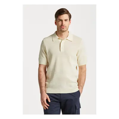 SVETR GANT COTTON TEXTURE POLO SS CREAM3 78362427