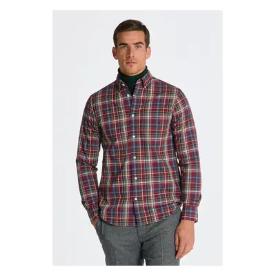 KOŠILE GANT REG POPLIN MEDIUM CHECK SHIRT PLUMPED RED 84606355