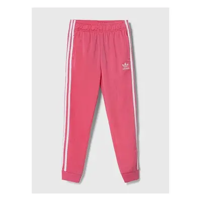 Dětské tepláky adidas Originals růžová barva, s aplikací 90542012