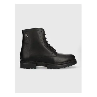 Kožené boty Tommy Hilfiger COMFORT CLEATED THERMO LTH BOOT pánské, 85524573