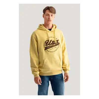 MIKINA GANT USA HOODIE LIGHT MUSTARD YELLOW 82548033