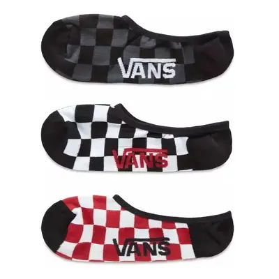 Ponožky Vans Classic Super No Show 3P red-white check 46433061