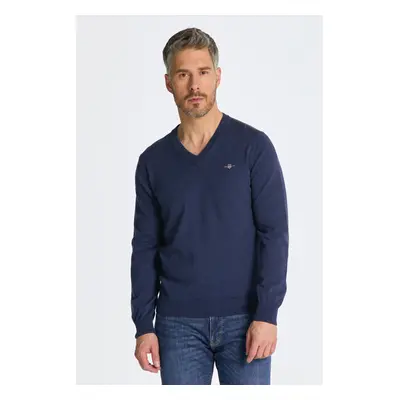 SVETR GANT CTN/WO V-NECK MARINE MELANGE 84606502