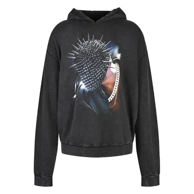 Mister Tee Thorned Mask Oversize Hoody černá s kyselým praním 87559549