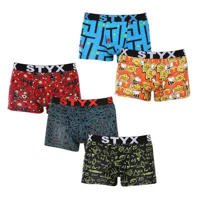 5PACK pánské boxerky Styx art sportovní guma vícebarevné (5G1269124) 89811581