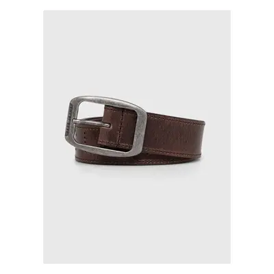 Kožený pásek Pepe Jeans WALTER BELT pánský, hnědá barva, PM021018 89978409