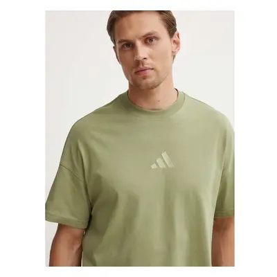 Bavlněné tričko adidas All SZN zelená barva, JD1010 94485969