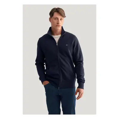 MIKINA GANT REG SHIELD FULL ZIP SWEAT EVENING BLUE 84605904