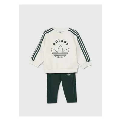 Kojenecká tepláková souprava adidas Originals CREW LEGGING ST bílá 95195778