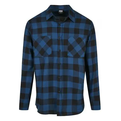 Pánská košile Urban Classics Checked Flanell Shirt - černá,modrá 72316969