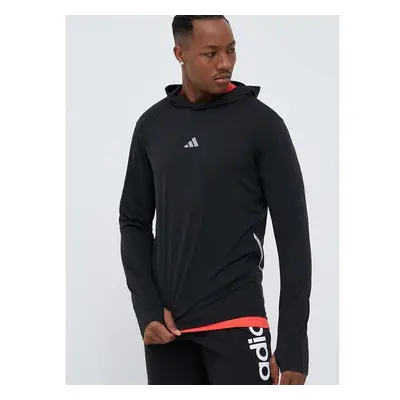 Joggingová mikina adidas Performance X-City černá barva, s kapucí 83062686