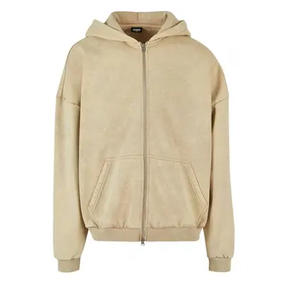 URBAN CLASSICS Heavy Sand Washed 90s Zip Hoody - unionbeige 83635186