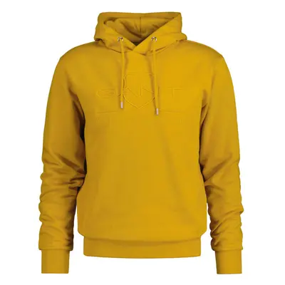 MIKINA GANT REG TONAL SHIELD HOODIE DARK MUSTARD YELLOW 84605509