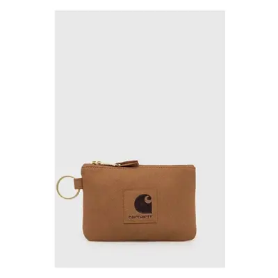 Peněženka Carhartt WIP Suede Zip Wallet hnědá barva, I033644.HZXX 95192916