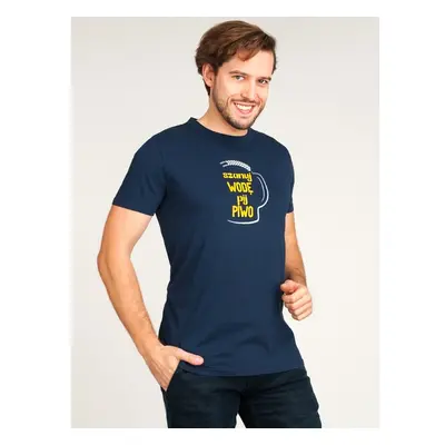 Yoclub Mans Cotton T-shirt PKK-0108F-A110 Navy Blue 70629017