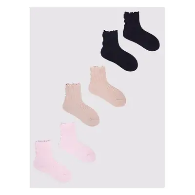 Yoclub Kidss Girls Socks With Frill 3-Pack 1 91101680