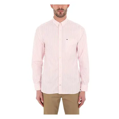 Tommy Hilfiger Shirt - ORGANIC OXFORD STRIPE SHIRT pink-white 95271575