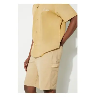 Bavlněné šortky Carhartt WIP Single Knee Short béžová barva, I027942 91607264