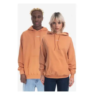 Bavlněná mikina Drôle de Monsieur Le Hoodie HO109 PEACH oranžová barva 84008991