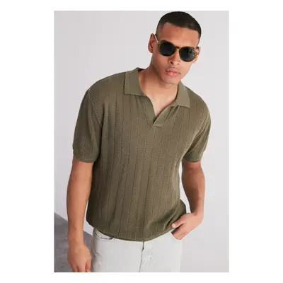 Trendyol Collection Muži Polokošile Khaki 92488261