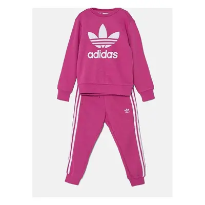 Dětská tepláková souprava adidas Originals TREFOIL CREW SE růžová 95776051