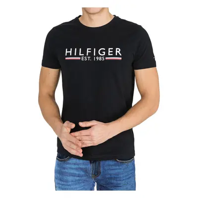 Pánské černé triko Tommy Hilfiger 74213653