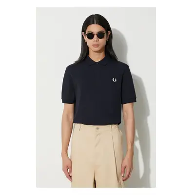 Bavlněné polo tričko Fred Perry tmavomodrá barva, s aplikací, M6000 86992364