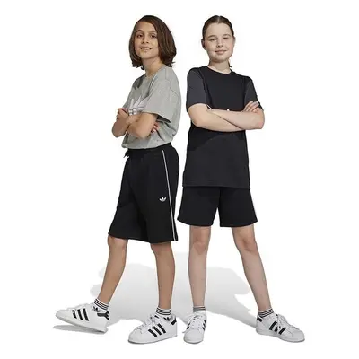 Dětské kraťasy adidas Originals černá barva, hladké, nastavitelný pas 82614480