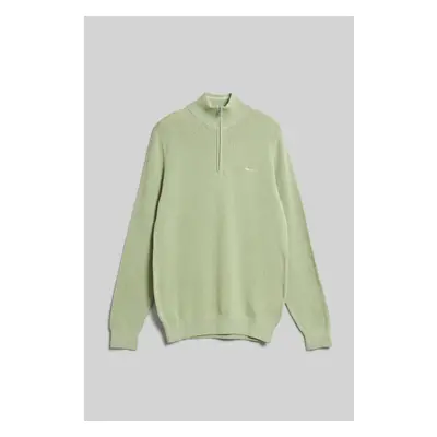 SVETR GANT COTTON PIQUE HALFZIP MILKY MATCHA 89792015