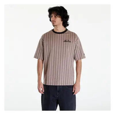 Tričko New Era Pinstripe Oversized T-Shirt UNISEX Ash Brown/ Black 89805214