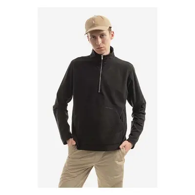 Mikina Norse Projects Frederik Fleece Half Zip pánská, černá barva, 84016165