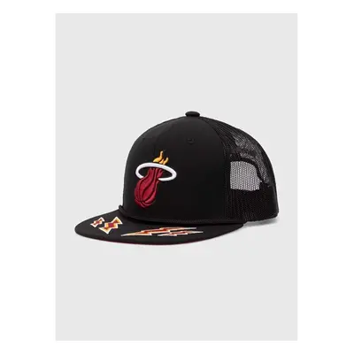 Kšiltovka Mitchell&Ness NBA MIAMI HEAT černá barva, s aplikací 92069827