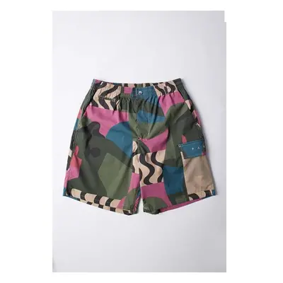 Kraťasy by Parra Distorted Camo Shorts pánské, růžová barva, 51441 94156572