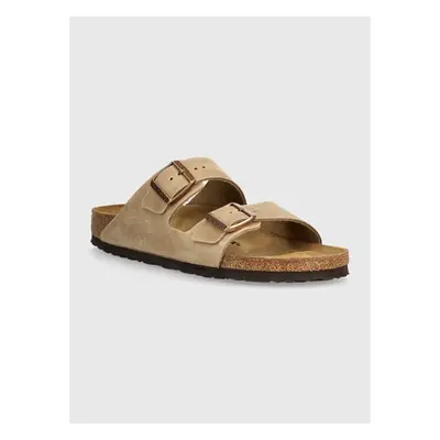 Nubukové pantofle Birkenstock Arizona hnědá barva 54749557