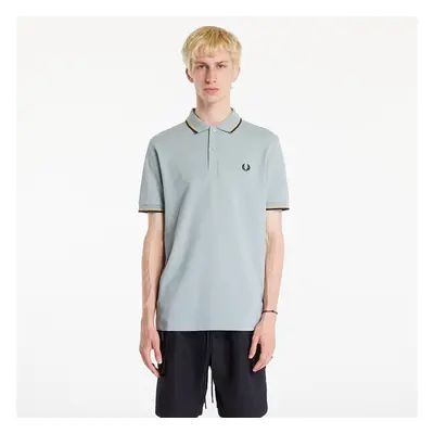 Tričko FRED PERRY The Twin Tipped Polo Short Sleeve Tee Silver Blue/ 95644186