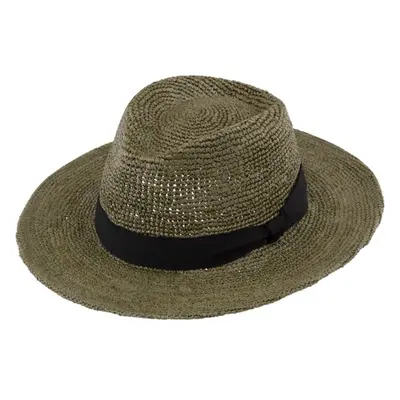 Fiebig Fedora Raffia - slaměný olivový klobouk - Bestseller 91786297